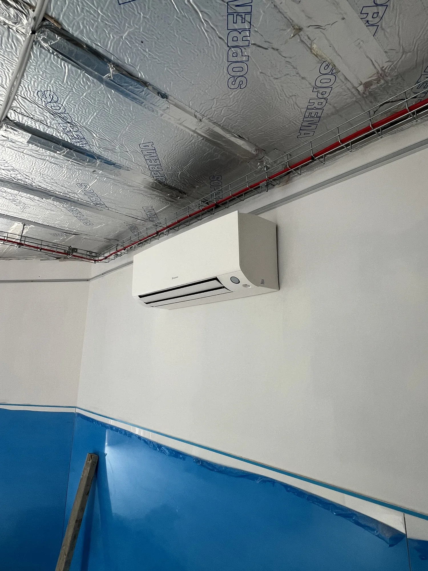 Clean indoor split air conditioning unit installed by Zephyr Climate in a West London home